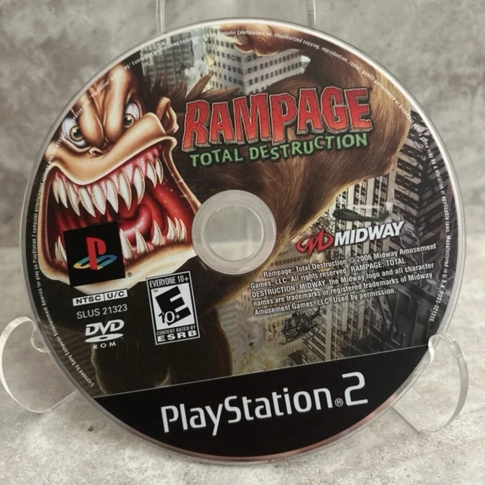 Rampage: Total Destruction (Sony PlayStation 2, 2006, PS2) Cleaned And Minty 🧼